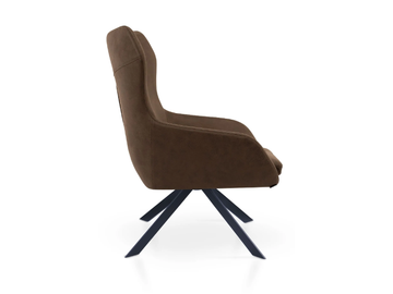 NEW LOUNGE - Upholstered trestle-based fabric armchair with armrests by 5A Design - view 3